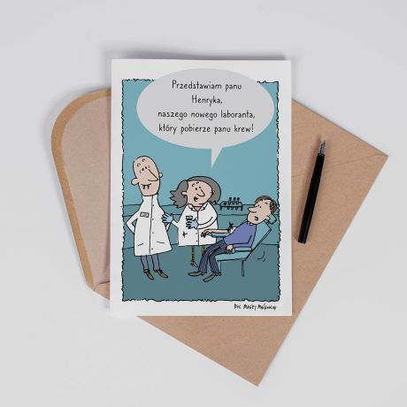 Personalizowana KARTKA DLA LABORANTA A4 kartka personalizowana upominek dla laboranta kartka okoliczno�ciowa