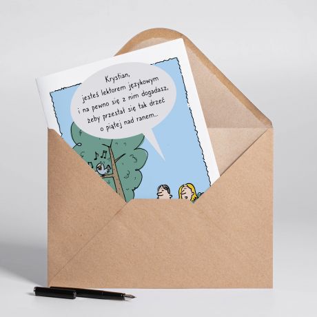 Personalizowana KARTKA DLA LEKTORA j�zykowego  A4 personalizowana kartka kartka a4 �mieszna kartka