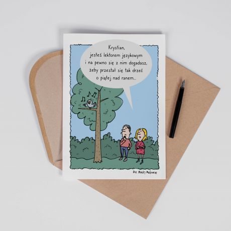 Personalizowana KARTKA DLA LEKTORA j�zykowego  A4 personalizowana kartka kartka a4 �mieszna kartka