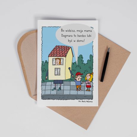 Personalizowana KARTKA DLA MAMY domatorki A4