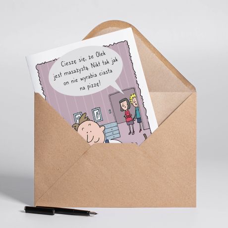 Personalizowana KARTKA DLA MASA�YSTY A4  prezent dla masa�ysty kartka a4 kartka z dedykacj�