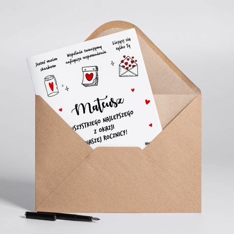 Personalizowana kartka DLA MʯA od �ony - A4 kartka dla m�a prezent dla m�a prezent na rocznic� dla m�a