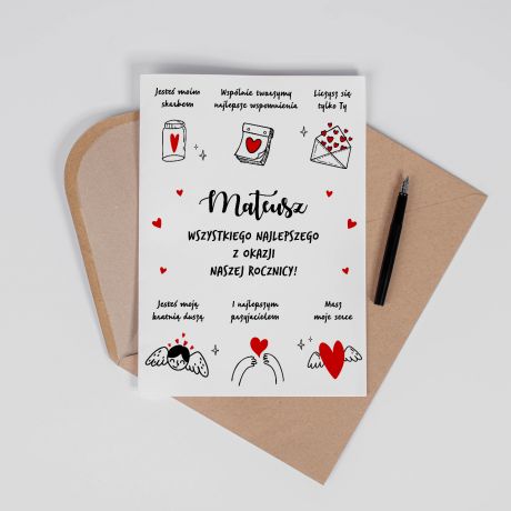 Personalizowana kartka DLA MʯA od �ony - A4 kartka dla m�a prezent dla m�a prezent na rocznic� dla m�a