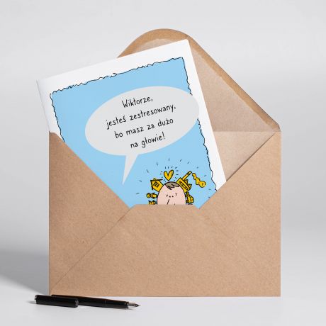Personalizowana kartka DLA OSOBY ZESTRESOWANEJ A4
