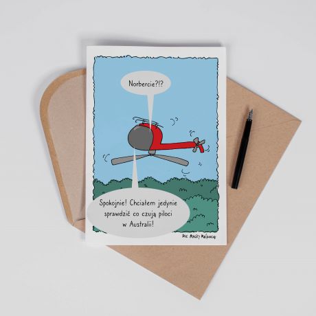 Personalizowana KARTKA DLA PILOTA HELIKOPTERA A4