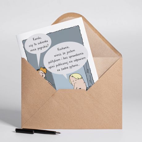 Personalizowana KARTKA DLA POLITYKA A4 kartka a4 prezent dla polityka kartka z dedykacj� prezent z humorem