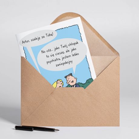 Personalizowana KARTKA DLA PSYCHIATRY A4