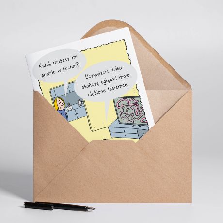 Personalizowana KARTKA DLA SERIALOMANIAKA A4 kartka a4 �mieszna kartka