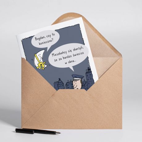 Personalizowana KARTKA DLA STRA�NIKA MIEJSKIEGO A4 personalizowany upominek dla stra�nika