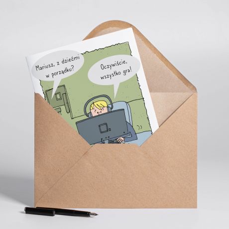 Personalizowana KARTKA DLA TATY gracza  A4  prezent na dzie� ojca kartka na dzie� taty kartka na dzie� ojca