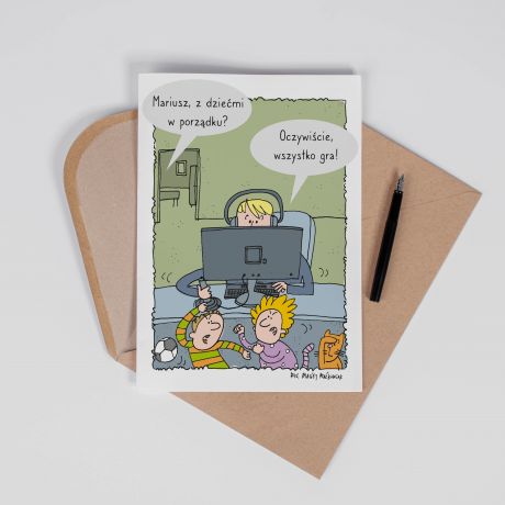 Personalizowana KARTKA DLA TATY gracza  A4  prezent na dzie� ojca kartka na dzie� taty kartka na dzie� ojca