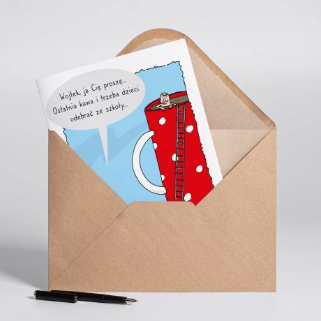 Personalizowana KARTKA DLA TATY kawosza A4 prezent dla taty kartka na Dzie� Taty kartka na Dzie� Ojca