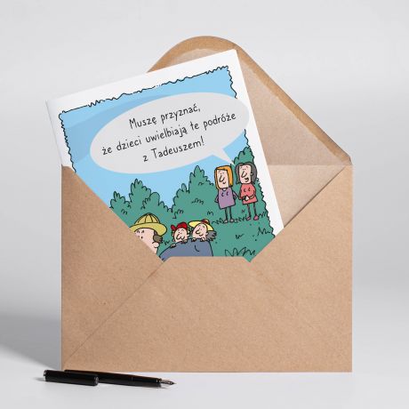 Personalizowana KARTKA DLA TATY podr�nika A4 prezent na Dzie� Taty prezent na Dzie� Ojca upominek dla taty