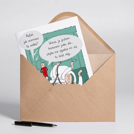 Personalizowana KARTKA DLA TRENERA JUDO A4