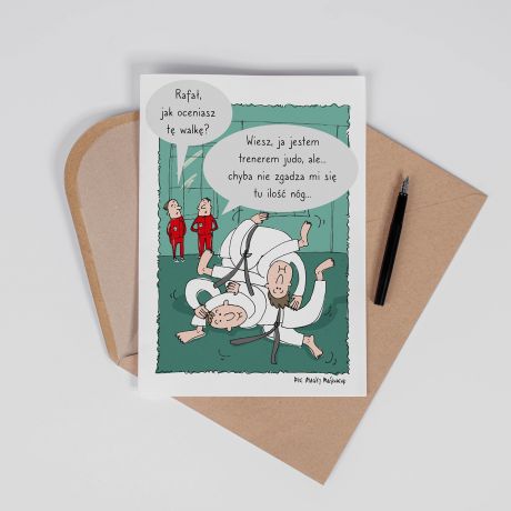 Personalizowana KARTKA DLA TRENERA JUDO A4