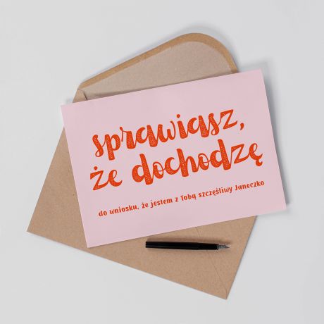 Personalizowana kartka A4 DOCHODZ upominek dla drugiej powki