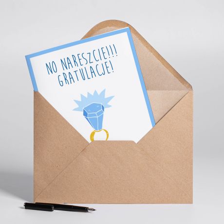 Personalizowana kartka GRATULACJE Z OKAZJI ZAR�CZYN - A4