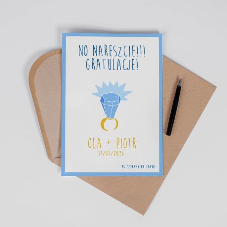 Personalizowana kartka GRATULACJE Z OKAZJI ZAR�CZYN - A4