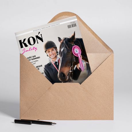 Personalizowana kartka MAGAZYN KO upominek dla koniary kartka z koniem prezent dla koniary