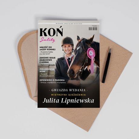 Personalizowana kartka MAGAZYN KO upominek dla koniary kartka z koniem prezent dla koniary