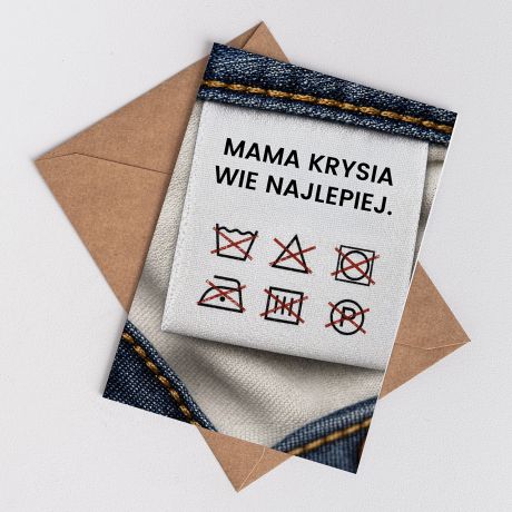 Personalizowana kartka MAMA WIE NAJLEPIEJ