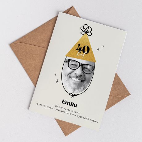 Personalizowana KARTKA NA 40. URODZINY  ze zdj�ciem 