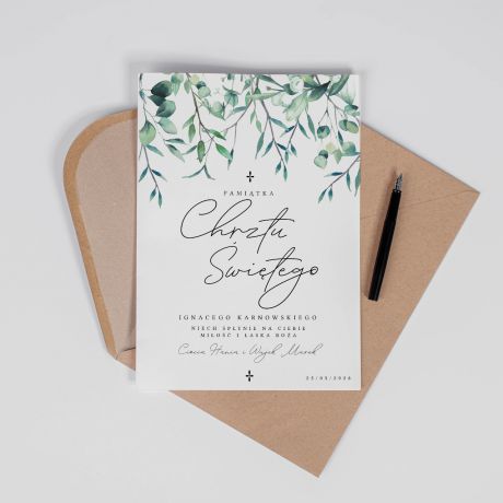 Personalizowana kartka NA CHRZEST A4