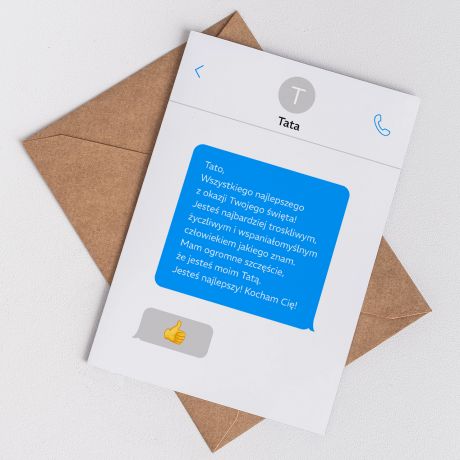 Personalizowana kartka na Dzie Taty WIADOMO kartka z yczeniami kartka dla taty upominek na dzie ojca