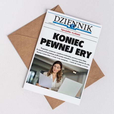 Personalizowana kartka na odej�cie z pracy DZIENNIK kartka na po�egnanie kole�anki z pracy