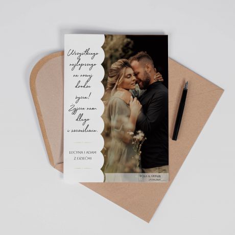 Personalizowana KARTKA NA LUB ze zdjciem A4 kartka lubna kartka na wesele prezent na lub