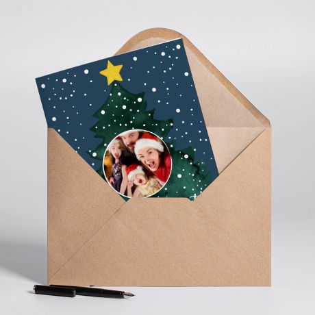 Personalizowana kartka na wita Boego Narodzenia A4 CHOINKA 