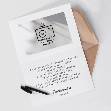 Personalizowana kartka A4 podzikowanie dla nauczyciela upominek dla nauczyciela prezent na Dzie Nauczyciela