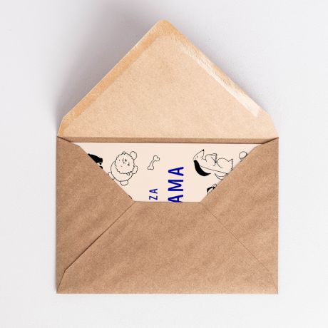 Personalizowana kartka PSIA MAMA kartka personalizowana prezent dla psiary kartka na prezent kartka z nadrukiem