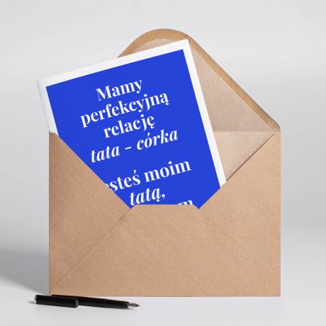 mieszna kartka dla taty od crki RELACJA kartka na dzie taty upominek dla taty kartka z humorem