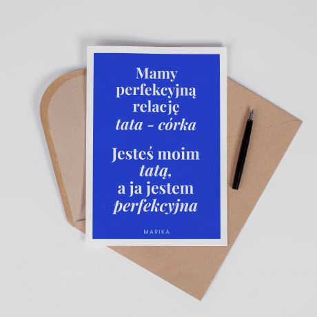 mieszna kartka dla taty od crki RELACJA kartka na dzie taty upominek dla taty kartka z humorem