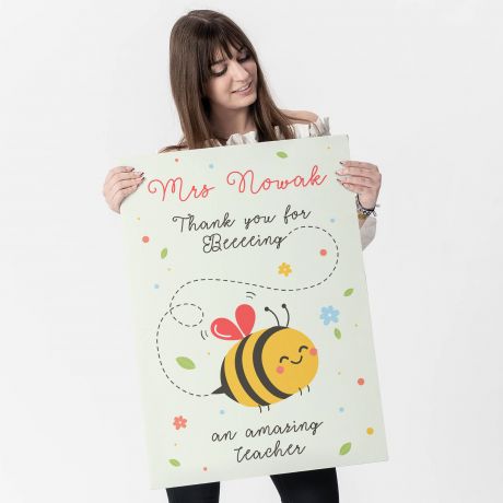 Personalizowana kartka XXL PREZENT DLA NAUCZYCIELA ANGIELSKIEGO kartka dla nauczyciela angielskiego
