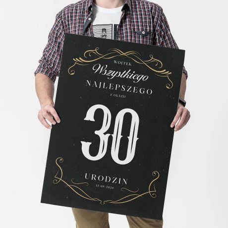 Personalizowana KARTKA XXL NA 30 URODZINY dla niego