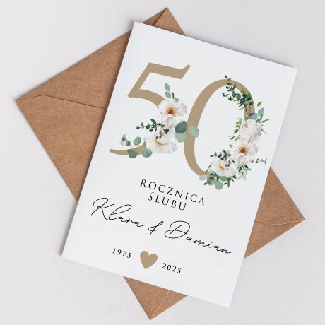 Personalizowana kartka z okazji 50 rocznicy lubu ZOTE GODY