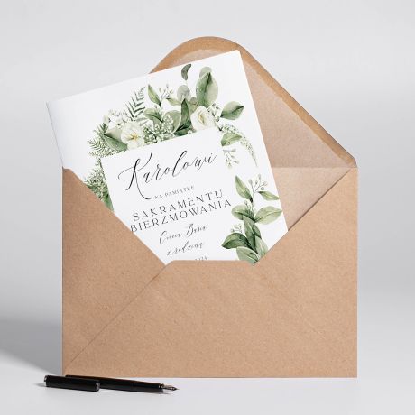 Personalizowana kartka z okazji bierzmowania A4