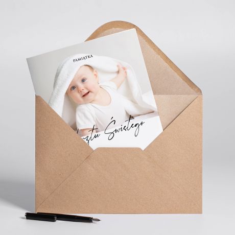 Personalizowana kartka Z OKAZJI CHRZTU ze zdj�ciem A4