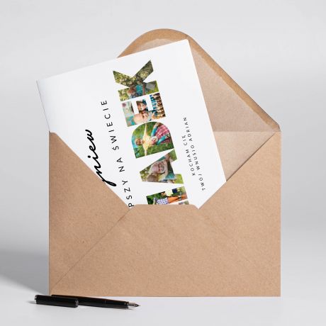 Personalizowana kartka z okazji DNIA DZIADKA ze zdj�ciami A4 kartka dla dziadka kartka na Dzie� Dziadka