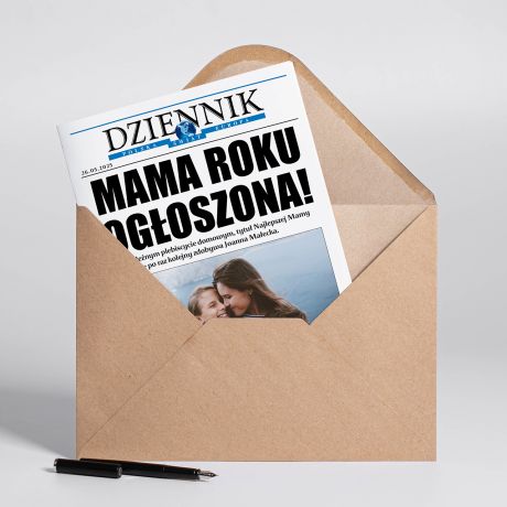 Personalizowana kartka z okazji Dnia Mamy DZIENNIK A4 kartka dla mamy upominek na dzie mamy upominek dla mamy