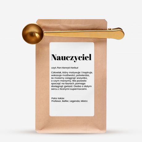 Miarka z klipsem i personalizowana kawa dla nauczyciela DEFINICJA