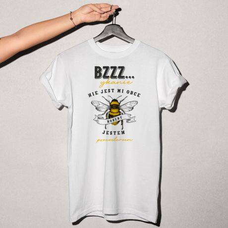 Personalizowana koszulka dla pszczelarza BZYKANIE NIE JEST MI OBCE - S