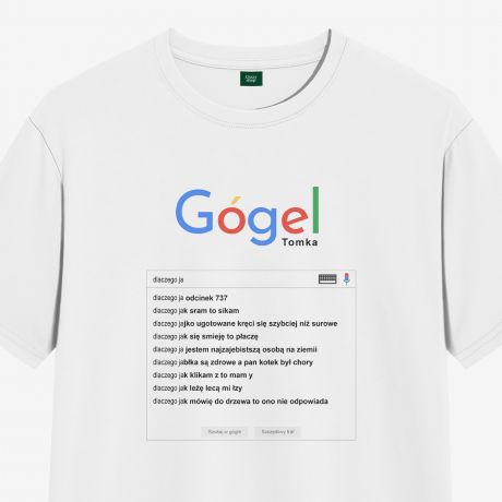 Personalizowana koszulka mska GOGEL mieszny prezent - S
