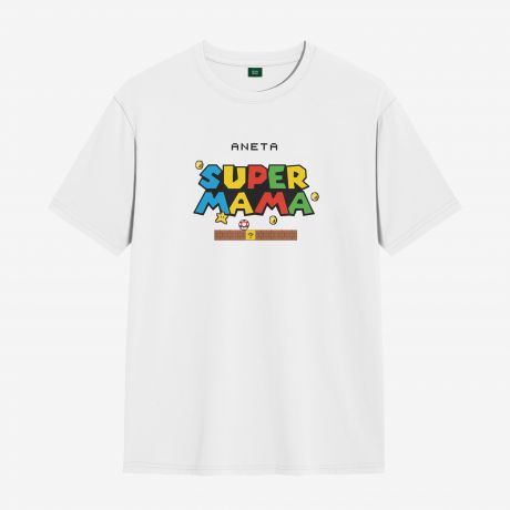 Personalizowana koszulka SUPERMAMA - XL koszulka dla mamy prezent na Dzie Mamy prezent dla mamy