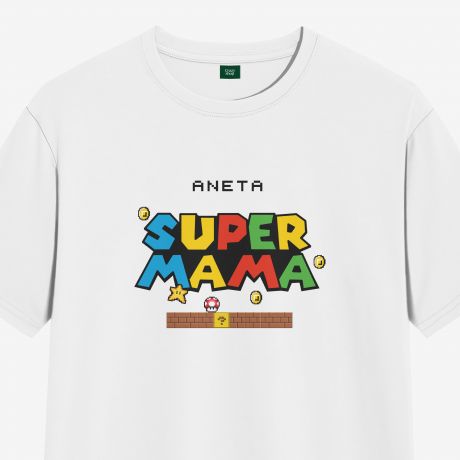 Personalizowana koszulka SUPERMAMA - XL koszulka dla mamy prezent na Dzie Mamy prezent dla mamy