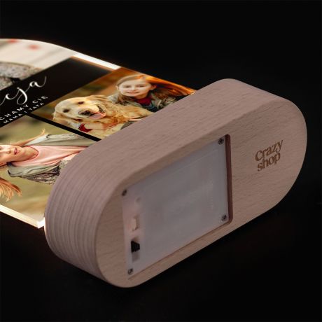Personalizowana lampka led DLA DZIECKA ze zdjciami lampka z imieniem prezent dla dziecka lampka personalizowana