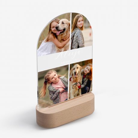 Personalizowana lampka led DLA DZIECKA ze zdjciami lampka z imieniem prezent dla dziecka lampka personalizowana