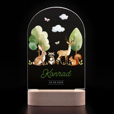 Personalizowana lampka led dla dziecka LE�NE ZWIERZ�TKA